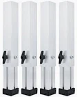 Kit 4 gambe altezza regolabile 40/60 cm